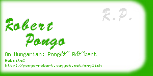 robert pongo business card